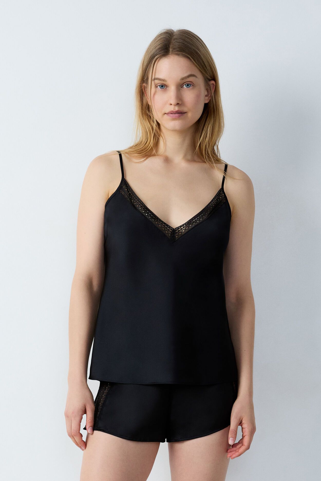 FEELING - Satin camisole with lace neckline 6550904 | Women's Nightwea